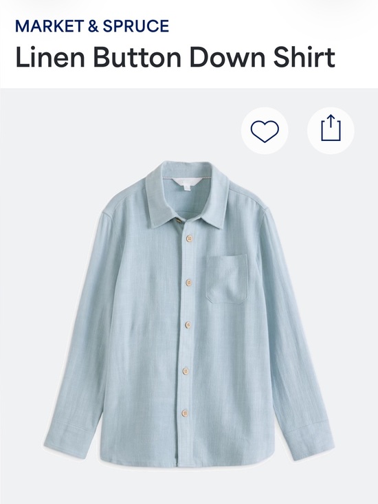 Market & Spruce Other - Market & Spruce Pale Blue Linen Button-Front Shirt